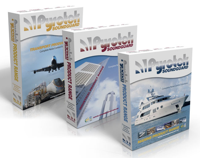 Pyrotek Soundguard - Sample Boxes for Marine, Construction and Transport products